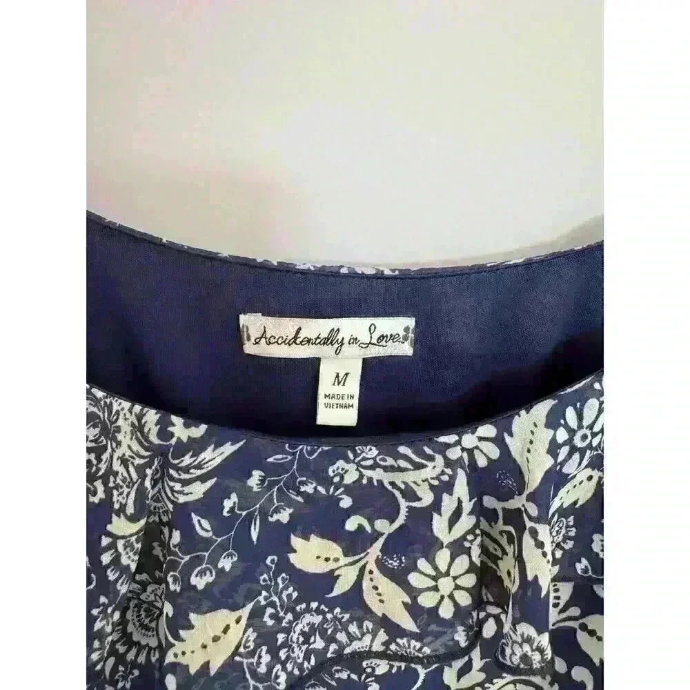 Accidentally in Love blue floral dress size M - Picture 4 of 8